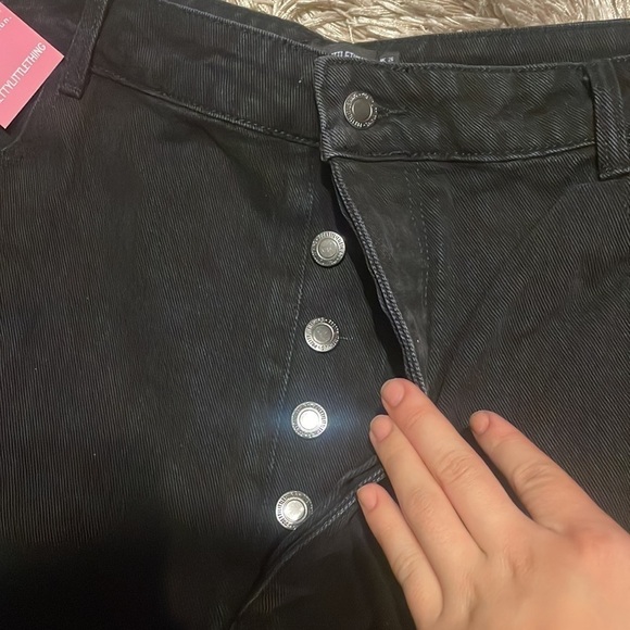 PRETTY Little Things‎ Plus Boyfriend Black Jeans Size 26 High Waist NWT - Picture 5 of 13